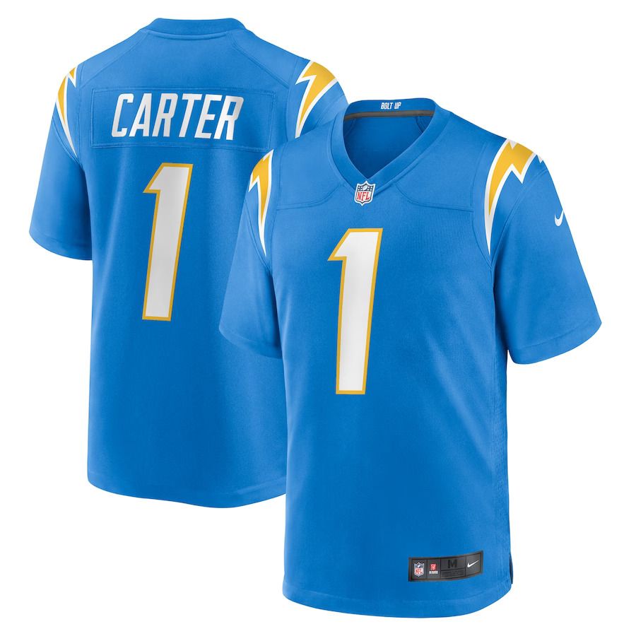 Men Los Angeles Chargers 1 DeAndre Carter Nike Powder Blue Home Game Player NFL Jersey